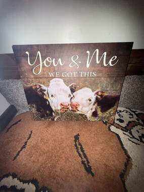 You & Me We Got This Farmhouse Cow Canvas Wall Art
